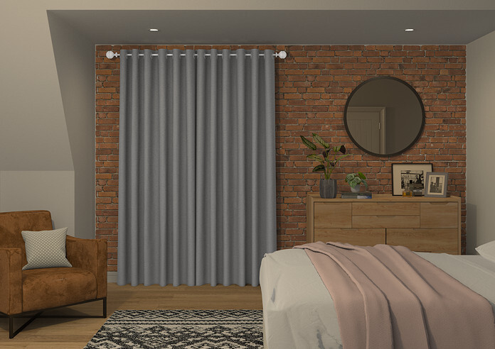 Faux Silk, Silver - Made to Measure Curtains - Image 7